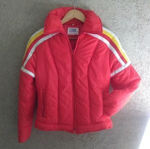 Vintage Ski Jacket 1970s or 1980s Puffer Coat M/L